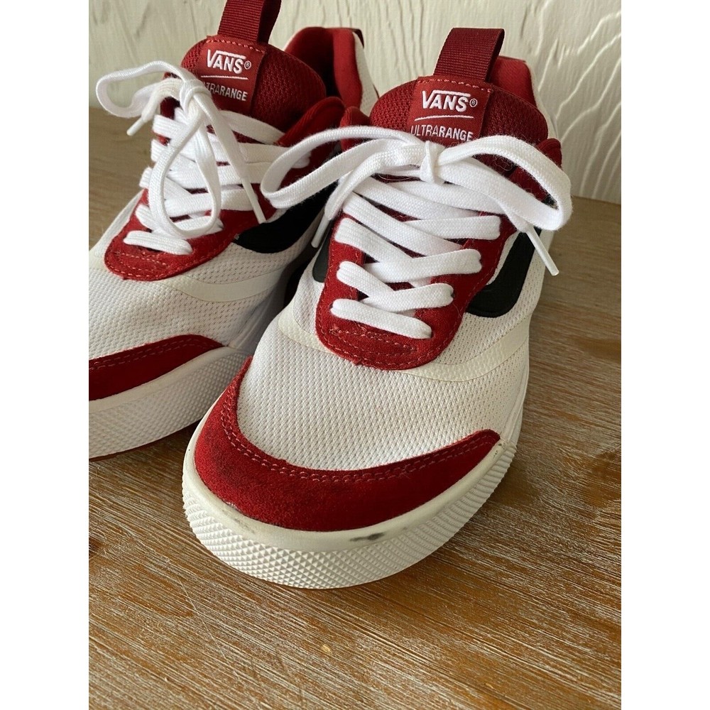 Vans Women's Red and White Sneakers - Picture 16 of 16